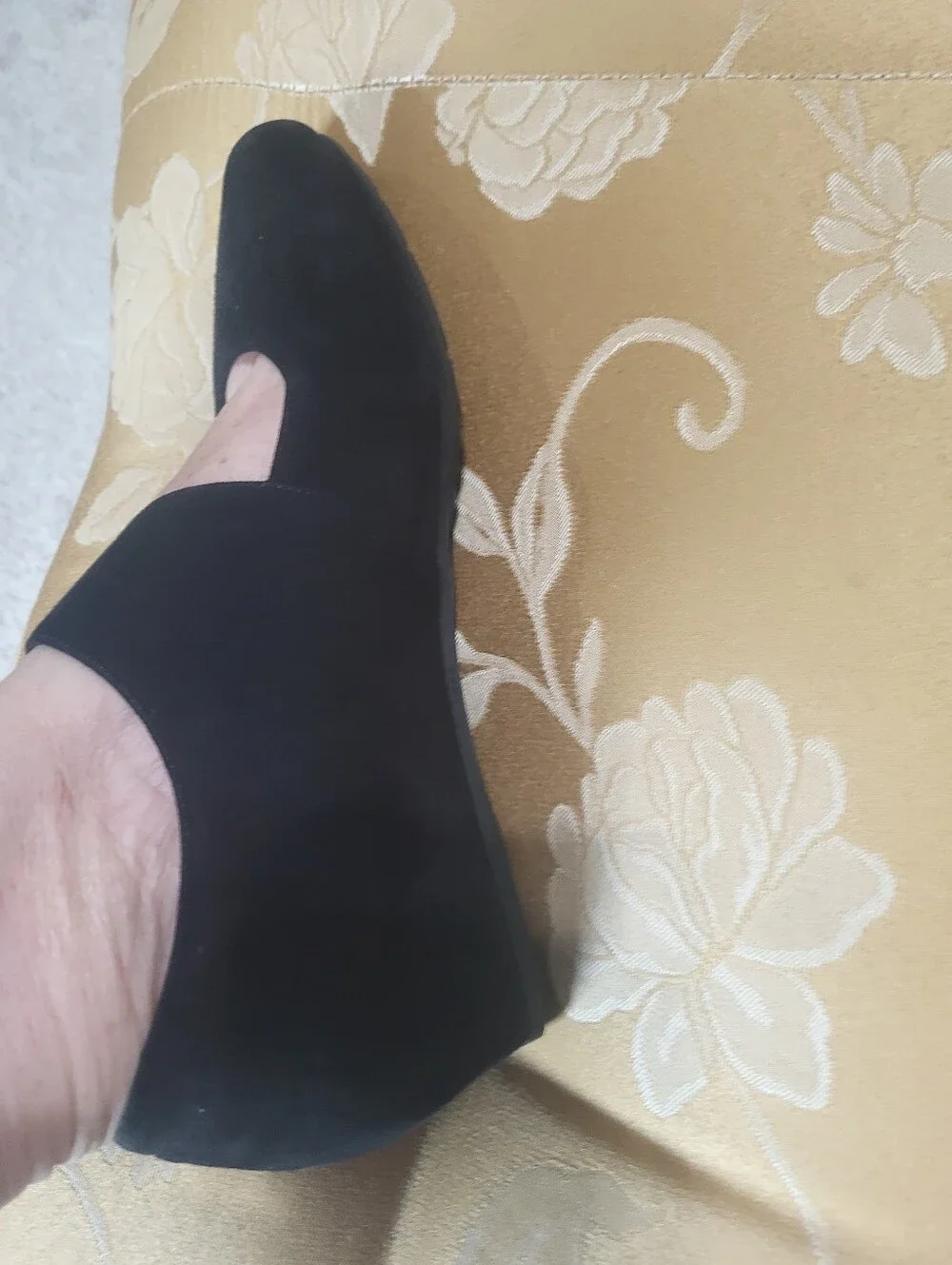 EUC Pas De Rouge black suede wedge Mary Jane So Great On